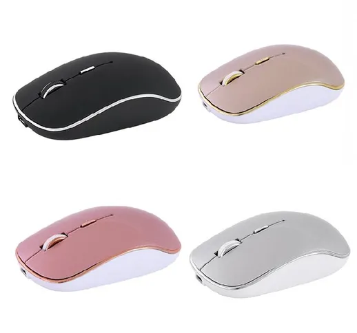 Mouse da gioco dual mode wireless Bluetooth ricaricabile da 2,4 GHz, adatto per laptop, PC...