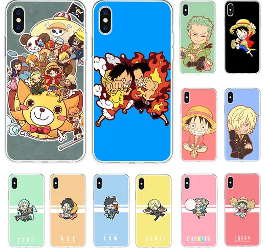 Tipo di custodia protettiva Apple phone case cartone animato One Piece TPU