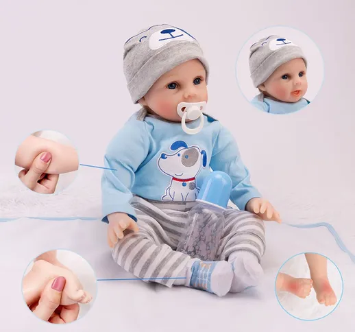 Rebirth Doll Simulazione della bambola Baby Doll 55cm Molle Gomma Giocattoli per bambini
