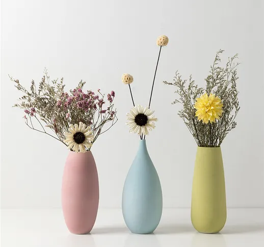 ins stile nordico semplice vaso di ceramica decorazione mobile TV tavolo da pranzo fiori s...