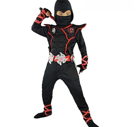 New Cosplay Halloween Ninja Costume vestito muscolare Samurai Ninja per bambini Ninja perf...