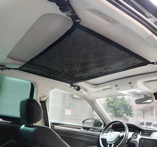 Tasca portaoggetti a soffitto per auto SUV Tasca per tetto auto Borsa interna per rete di...