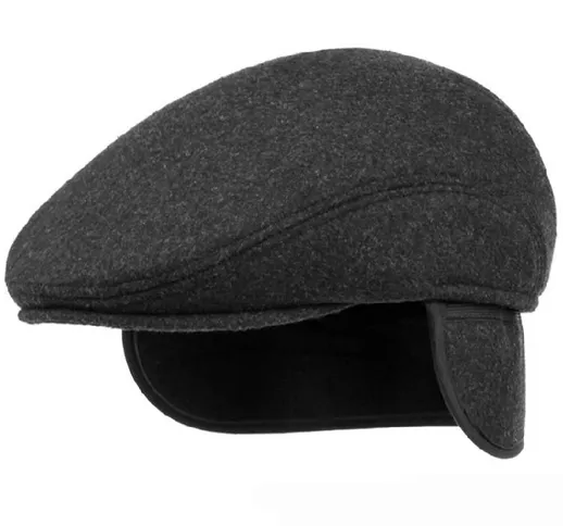 HT1405 Cappelli invernali caldi con paraorecchie Uomo Cappellini berretti retrò Cappelli i...