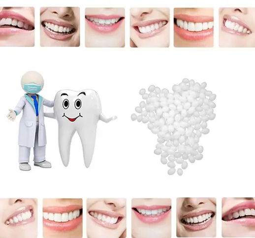 FalseTeeth Solid Colla Set di Riparazione Temporanea Dei Denti Protesi Adesiva Denti Denti...