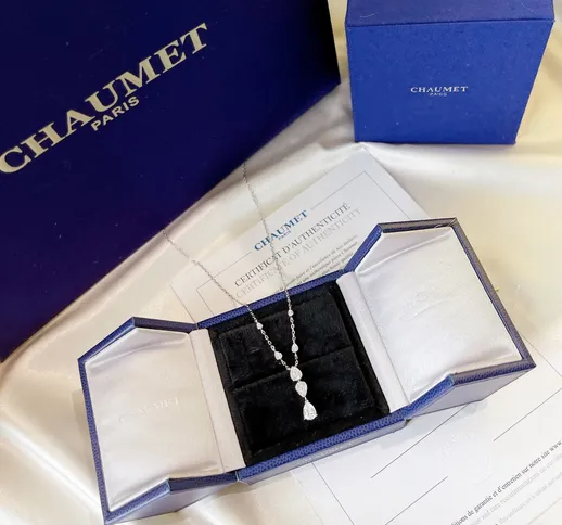 Chaumet 2021 New Paris Water Drop Collana con nappe di diamanti a forma di pera