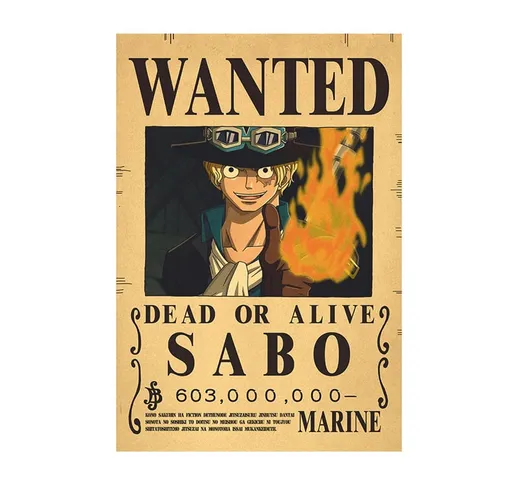Nuovo prodotto One Piece Bounty Wanted Kraft Poster retrò E-commerce transfrontaliero Prod...
