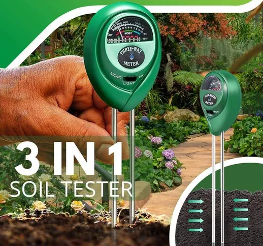 Tester del suolo 3 in 1 PH Tester di acidità dell'umidità della luce Tester del suolo Misu...