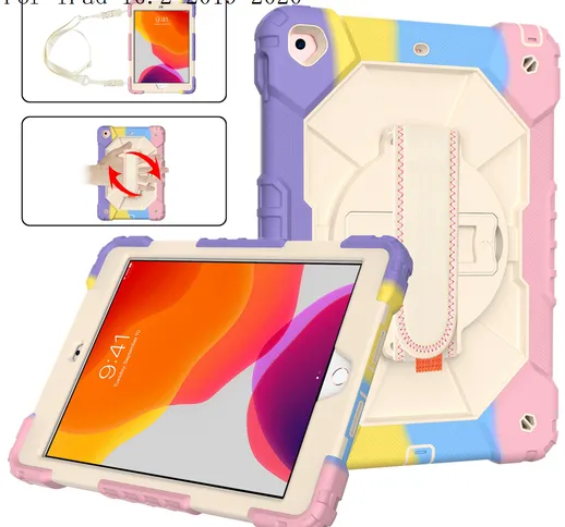 Custodia per cavalletto a rotazione a 360 gradi per IPad 7th 8th IPad 10.2 2019 2020 Cover...