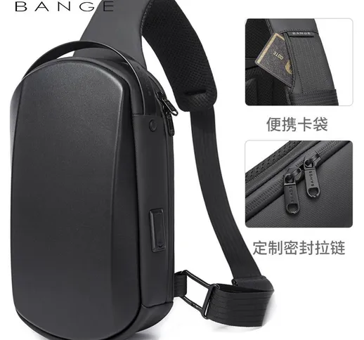 Bangge new men's chest bag waterproof  hard shell diagonal bag usb shion small bag aron Ch...