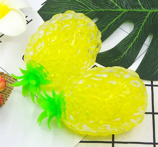 New Funny Trend Giocattoli sensoriali Spongy Bead Decompression Ananas Fidget Toys Squishy...