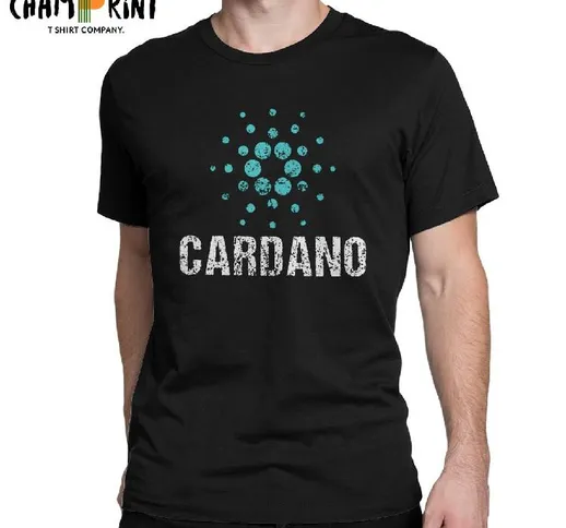 Cardano Ada Logo Cryptos Vintage Magliette Uomo 100% cotone Pantaloni a vita bassa Magliet...