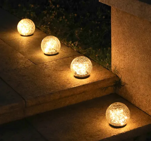 2021 New LED Crack Ball Lampada sotterranea Lampada da giardino solare Lampada da giardino...