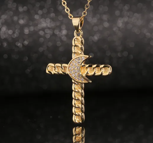 shion New Simple Jewelry Design Ciondolo croce Peonalità nile Collana religiosa ori per cr...