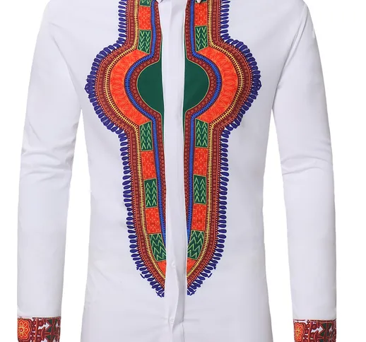 Camicia a maniche lunghe stampata etnica africana di vendita calda 2020