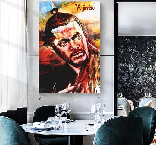 Yojimbo (1961) IMDB Top 250 Poster Canvas Art Poster e Wall Art Picture Print Modern Famil...