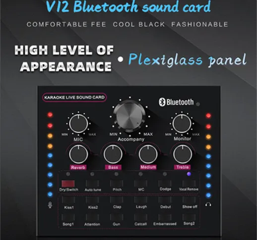 Il nuovo bluetooth V12 esplosione scheda audio cellulare microfono chiamata universale vel...