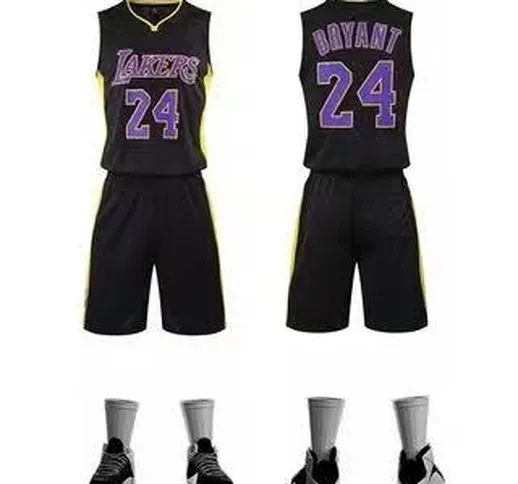 Lakers Kobe James No. 23 maglia da basket uniforme pantaloncini a maniche corte in due pez...