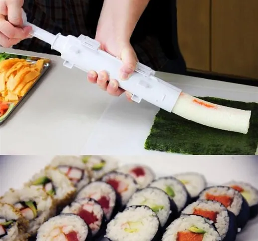 Stampo per sushi, Sushi Bazooka Maker All In One, china per sushi a rullo per riso i da te...