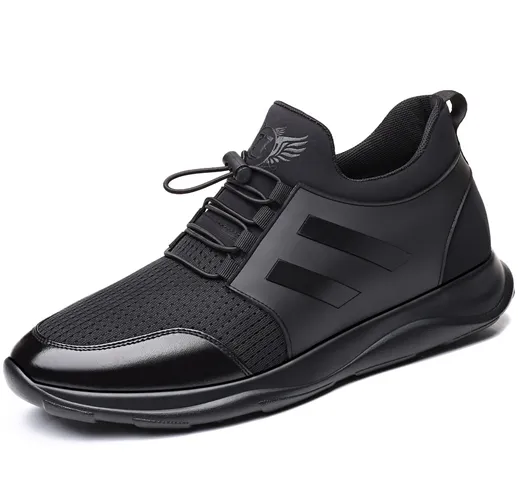 Scarpe da uomo con altezza in lycra elastica 2021 scarpe casual da uomo nuove scarpe da uo...