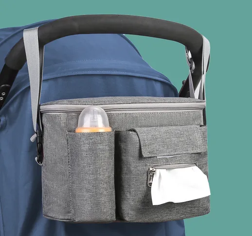 Borsa per passeggino, borsa per mamma multifunzionale, borsa impermeabile per maternità e...