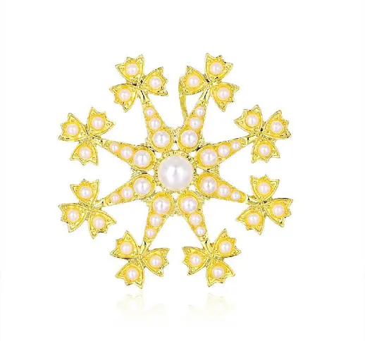 New Baroque 18k color oro spilla in lega di perle produttori di seno moda creativa all'ing...