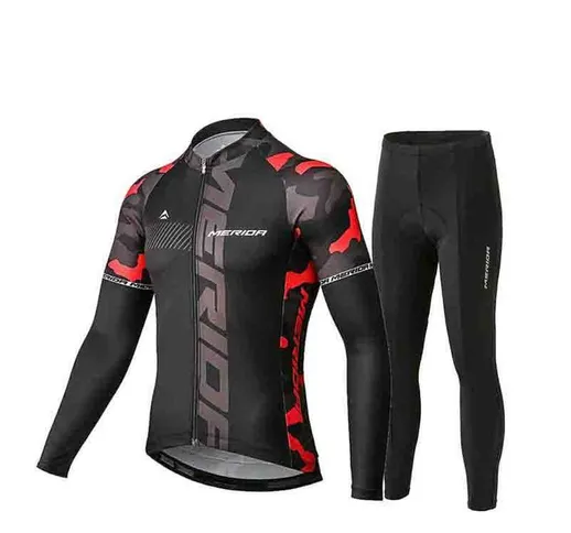 Maglia da ciclismo a maniche lunghe tuta da uomo estiva traspirante auto-coltivazione abbi...