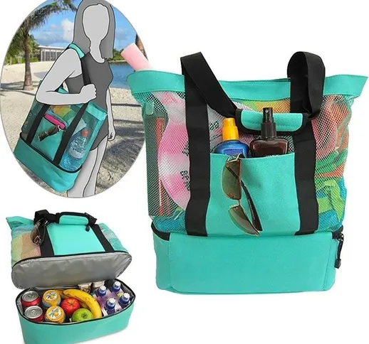 Nuovo stile impacco di ghiaccio isolamento da picnic borsa da spiaggia borsa da spiaggia m...