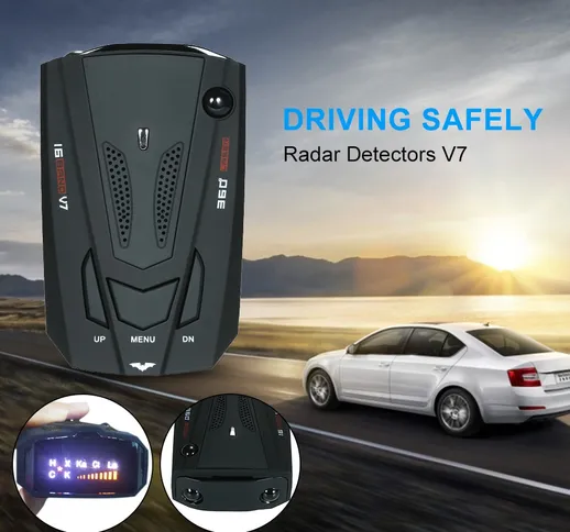 Rilevatore anti-radar per auto a 360 gradi più nuovo per veicolo V7 Avvertimento vocale di...