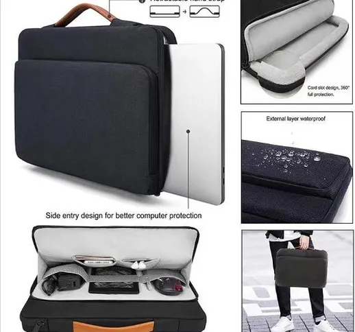 Borsa per laptop impermeabile valigetta portatile macbook14 \ 15,6 pollici business borsa...