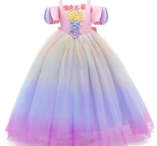 2021 vestito per bambini vestito per bambini gonna filato fiore magico vestito da partito...