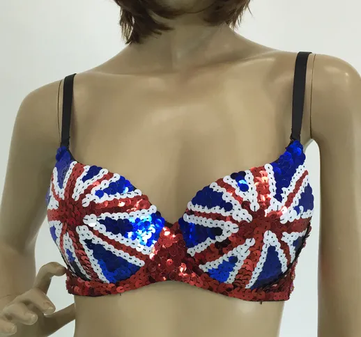 Reggiseno americano con bandiera di riso reggiseno con perline reggiseno con perline disco...