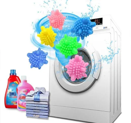 10pc Sfera di lavaggio Magica Sfera per buo per la pulizia a casa Lavatrice Ammorbidente p...