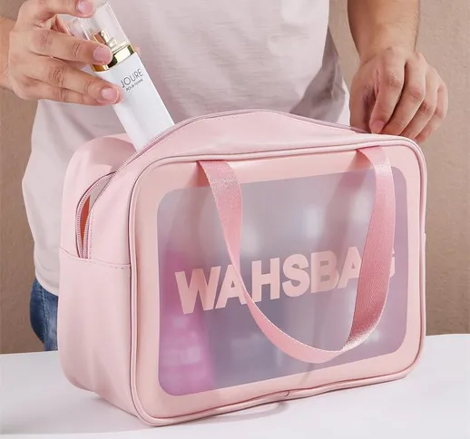 Borsa per cosmetici da donna Borsa da toilette impermeabile portatile di grande capacità