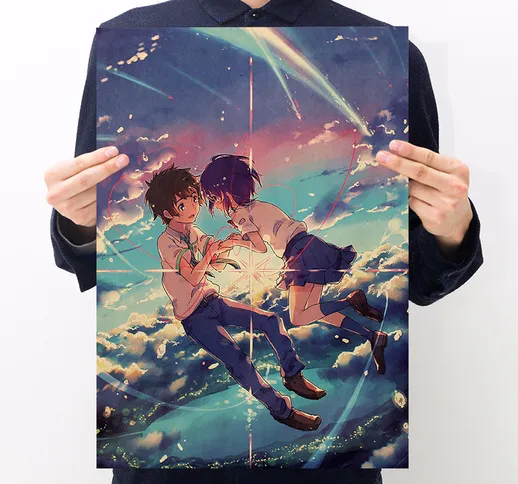 【C032】 Anime Your Name Tipo B Retro Carta Kraft Poster Bar Cafe Pittura Decorativa