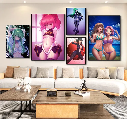 One Piece Anime Poster Stampa Sexy Glutei Ragazza Nami Costume Da Bagno Tela Pittura Comic...