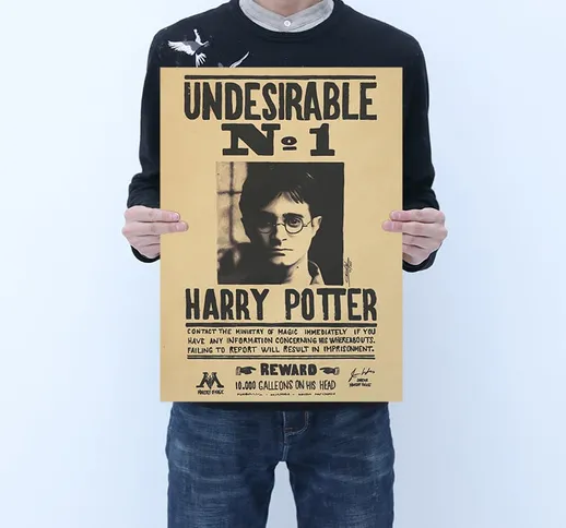 [D067] Poster di Harry Potter B Tipo Poster Kraft retrò Bar Cafe Decorazione della casa Pi...