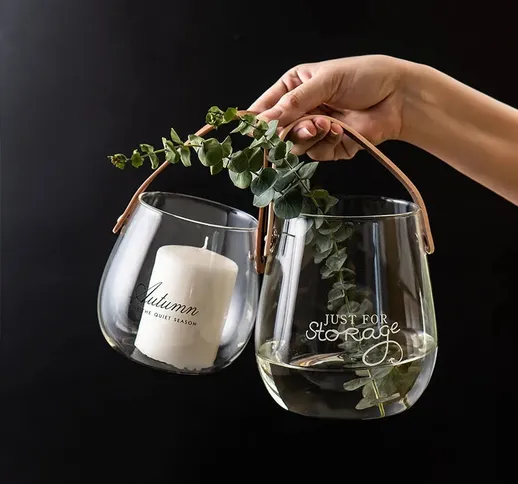 ins bottiglia di vetro portatile alfabeto inglese vaso di fiori creativo vaso di immagazzi...