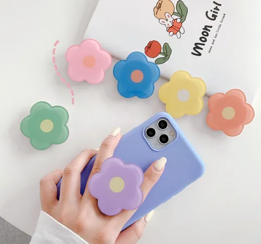 New Cute Dropping Glue Fold Finger Grip Ring Supporto per cellulare per Iphone Samsung Xia...