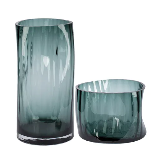 Vaso di vetro creativo nordico moderno e minimalista vassoio portaoggetti per snack di fru...
