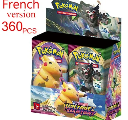 360 pezzi Nuova versione francese Pokemon Cards TCG: Sword & Shield Darkness Ablaze Booste...