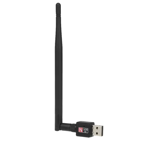 Adattatore WiFi USB wireless 600Mbps Dongle Scheda LAN di rete 2.4GHz 802.11b/g/n Standard...