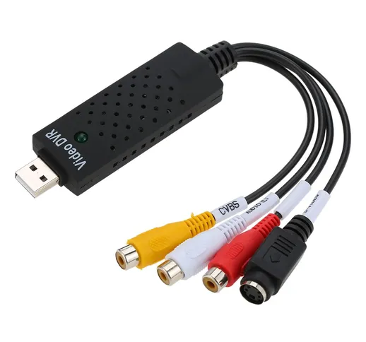 USB 2.0 Adattatore di acquisizione video DVR Video Audio Camera CCTV Capture Recorder Sche...