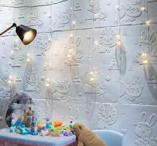 3D tridimensionale wall sticker camera dei bambini cartone animato autoadesivo carta da pa...