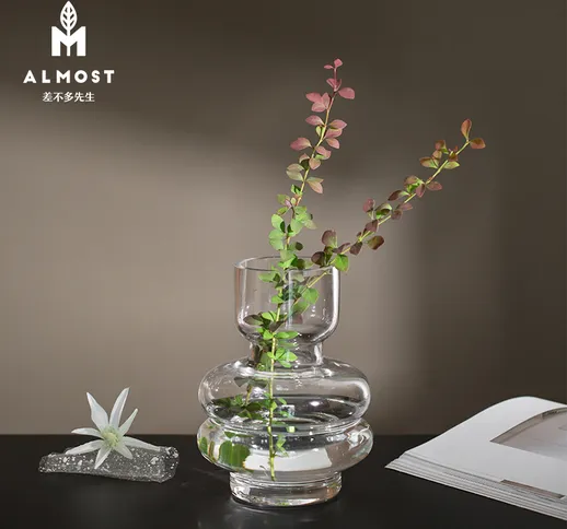 Nordic moderno minimalista creativo vaso di vetro soggiorno tavolo da pranzo fiori secchi...