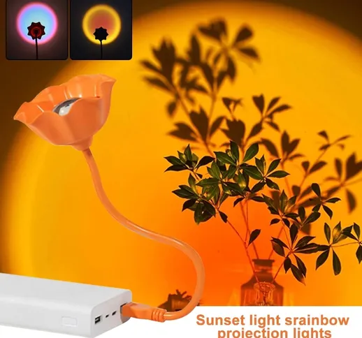 USB Sunset Lamp Sunset Projector Luce d'atmosfera Soggiorno camera da letto Luce notturna...
