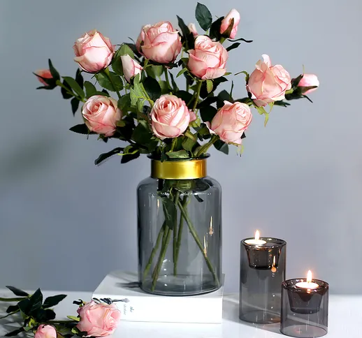 Cultura dell'acqua luce lusso vaso di fiori secchi vetro trasparente Nordic ins tavolo da...