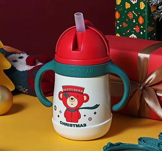 Tazza con orsetto Natale new learning drink thermos cup