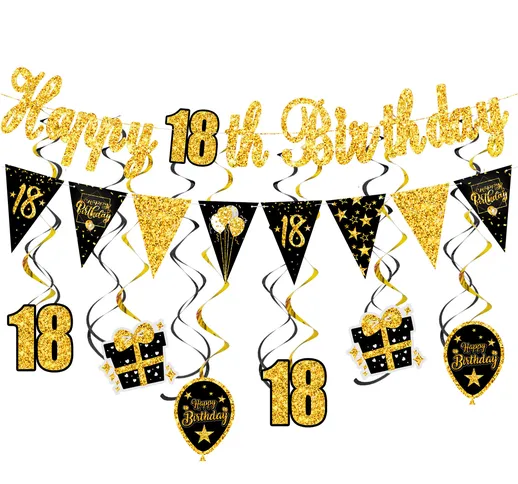 12 Pz/set Oro Nero 18 30 40 50 60 ° Compleanno Photobooth Puntelli Festa di Anniversario d...