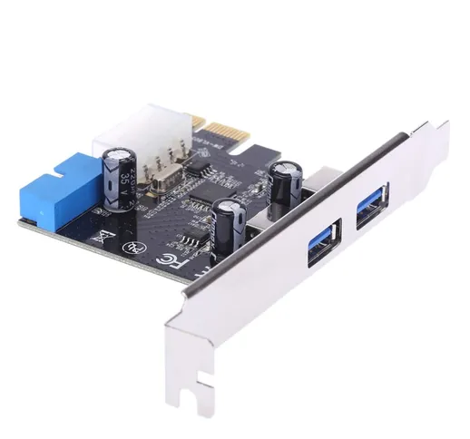 2 个 USB 3.0 端口 PCI-E PCI Express 扩展卡主机卡，带 USB 3.0 19 针连接器 4 针 IDE 电源连接...