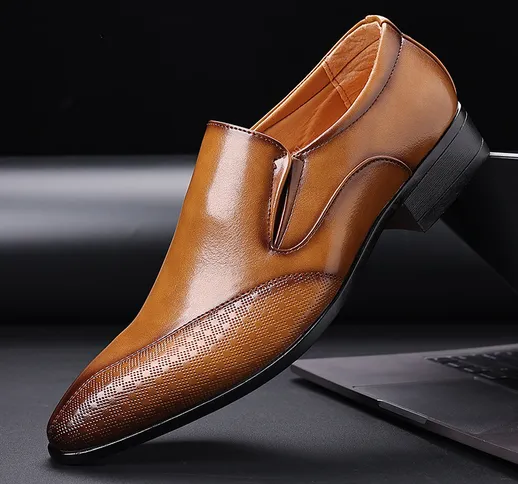 Nuove scarpe da uomo autunno uomo d'affari abbigliamento formale scarpe di pelle piccola t...